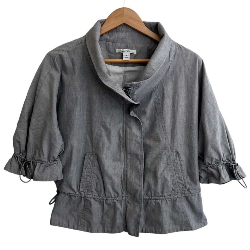 KENNETH COLE NY Jacket Sz Med Silver grey
